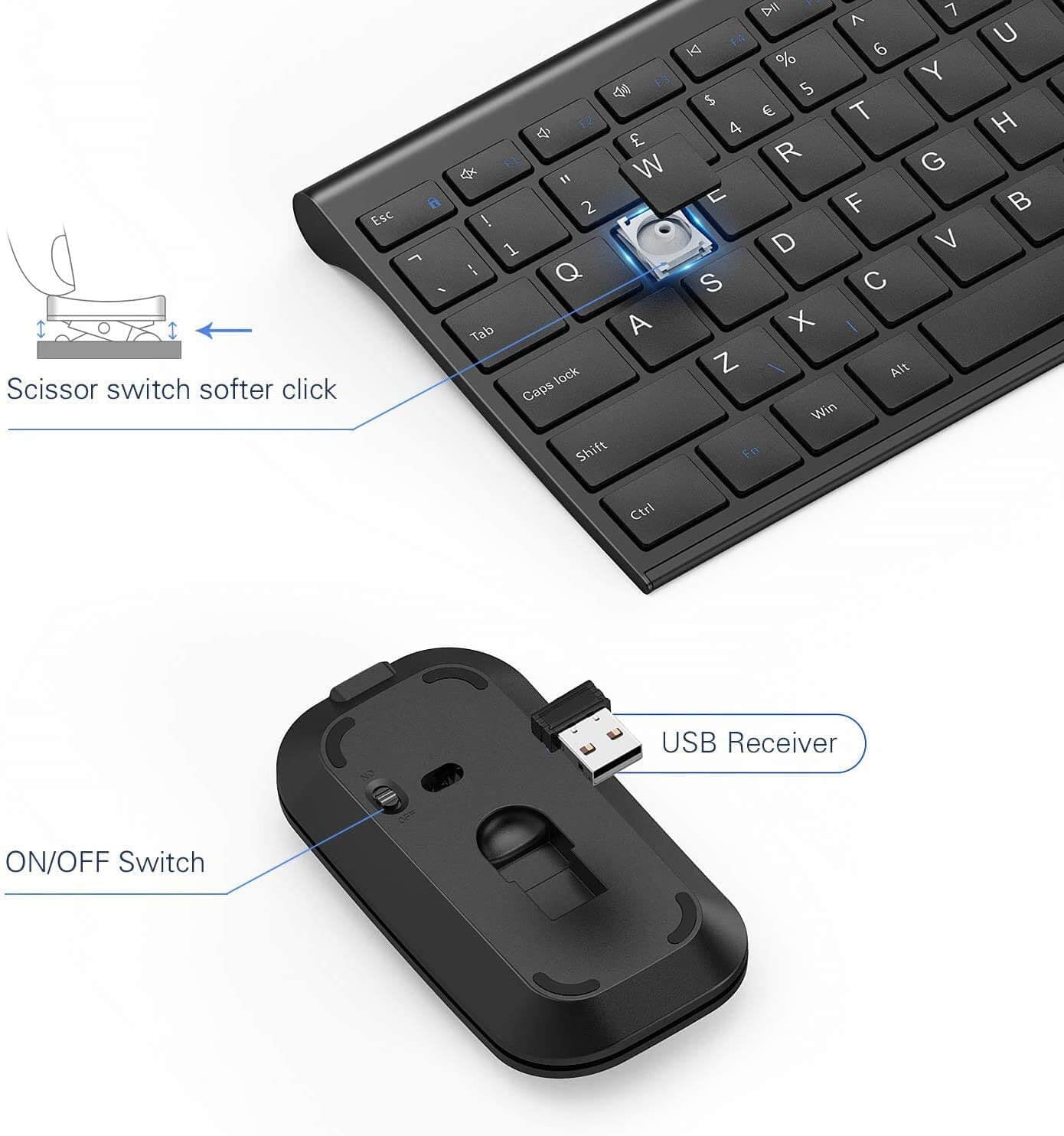 Teclado y ratón inalámbricos
