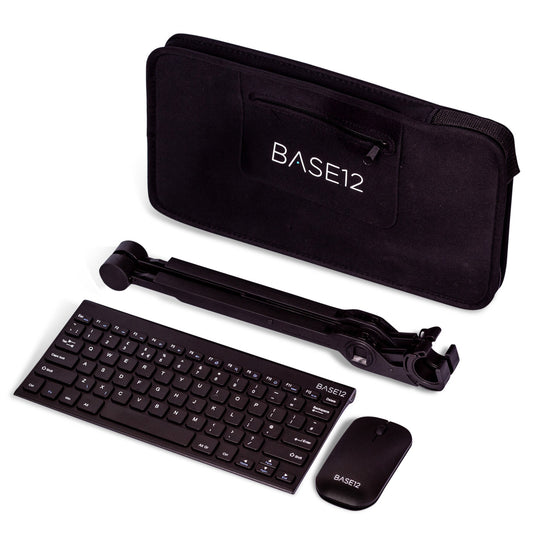 Kit de trabajo remoto K2: paquete de soporte para computadora portátil, teclado y mouse