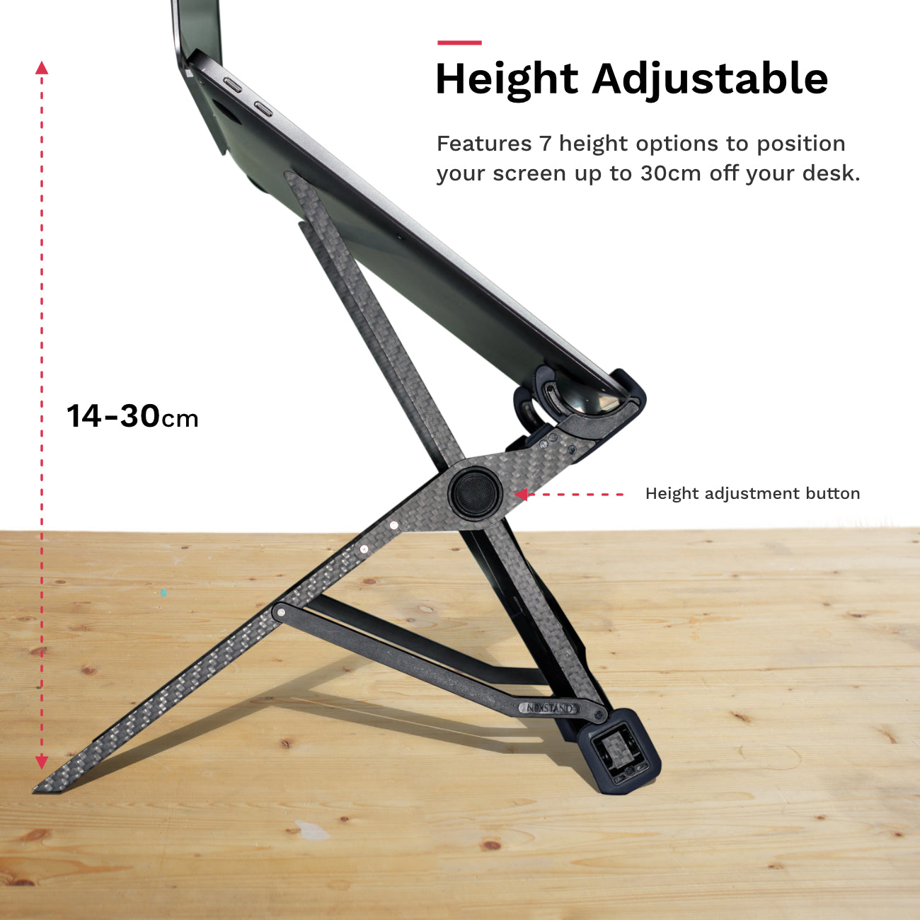 Support pour ordinateur portable en fibre de carbone Nexstand K1